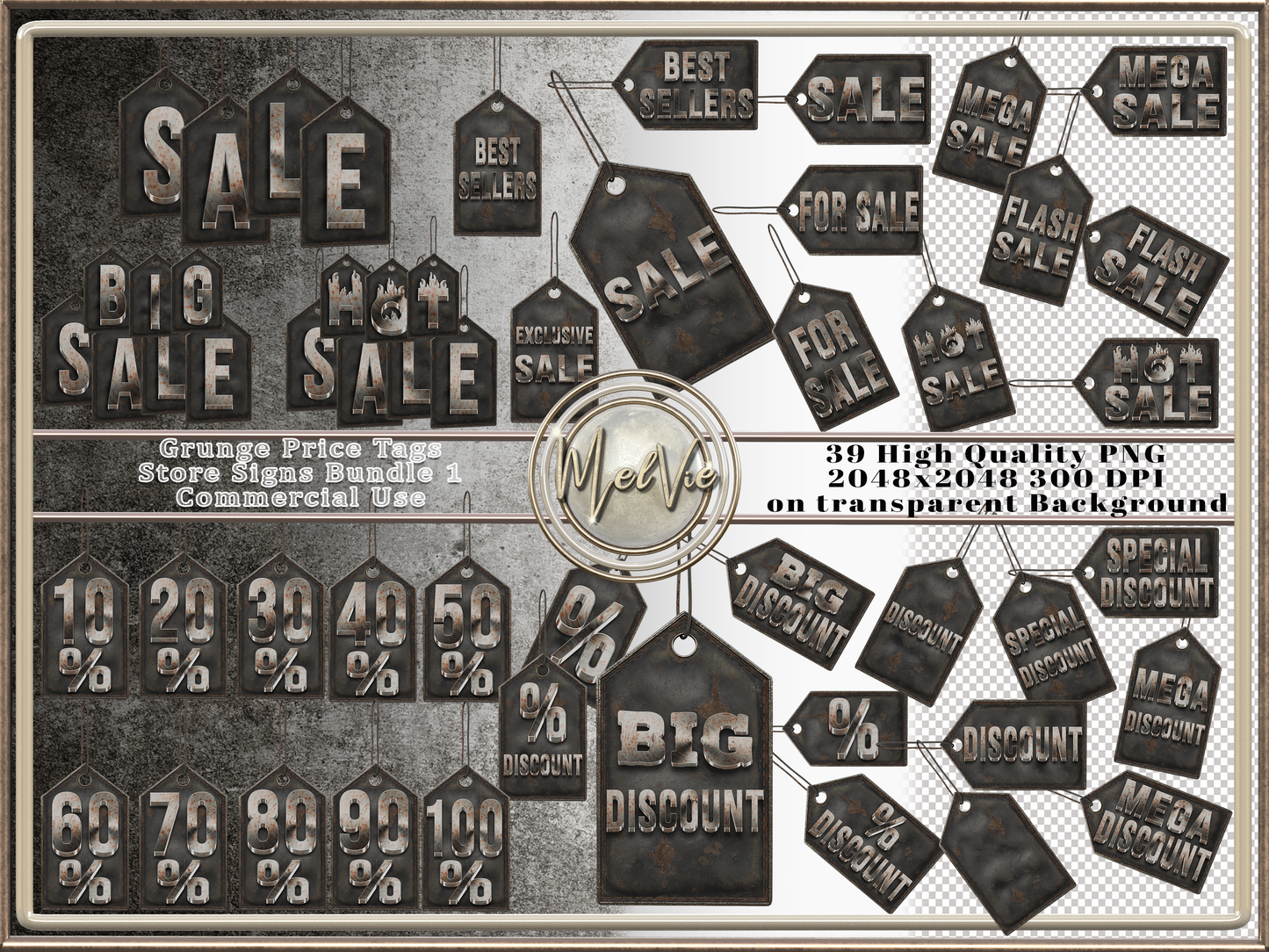 MelVie Grunge Price Tag Signs Sales and Discounts
