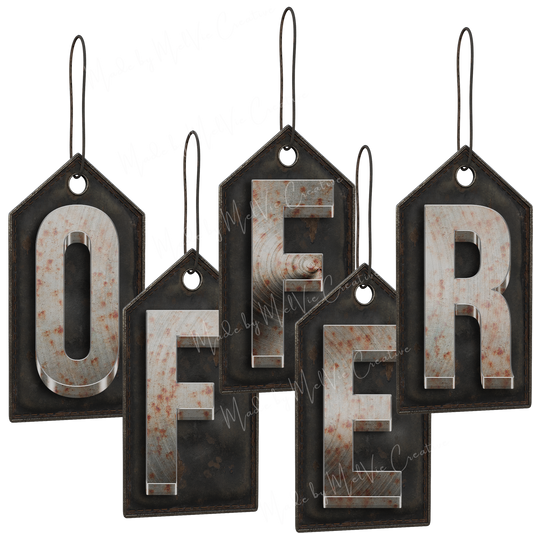 MelVie Grunge Price Tag Signs Offers and Prices