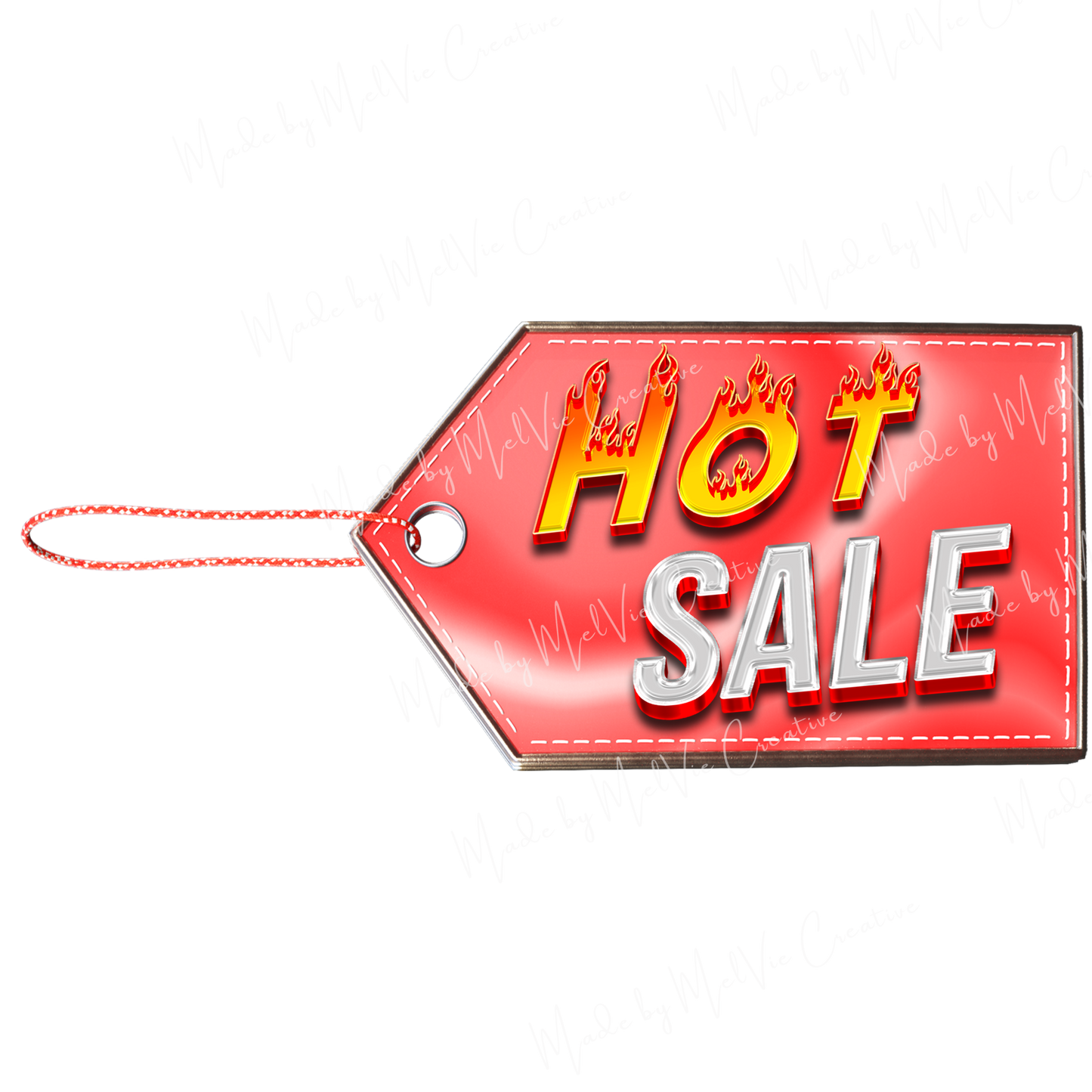 MelVie Red Price Tag Signs Sales and Discounts