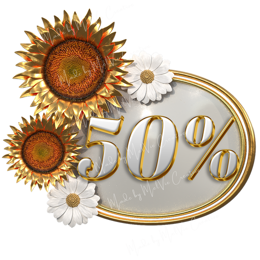 Sunflower and Daisy Shop Signs PNG Bundle