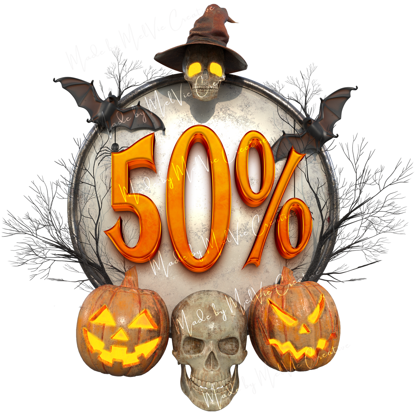 MelVie Halloween Store Signs PNG Bundle