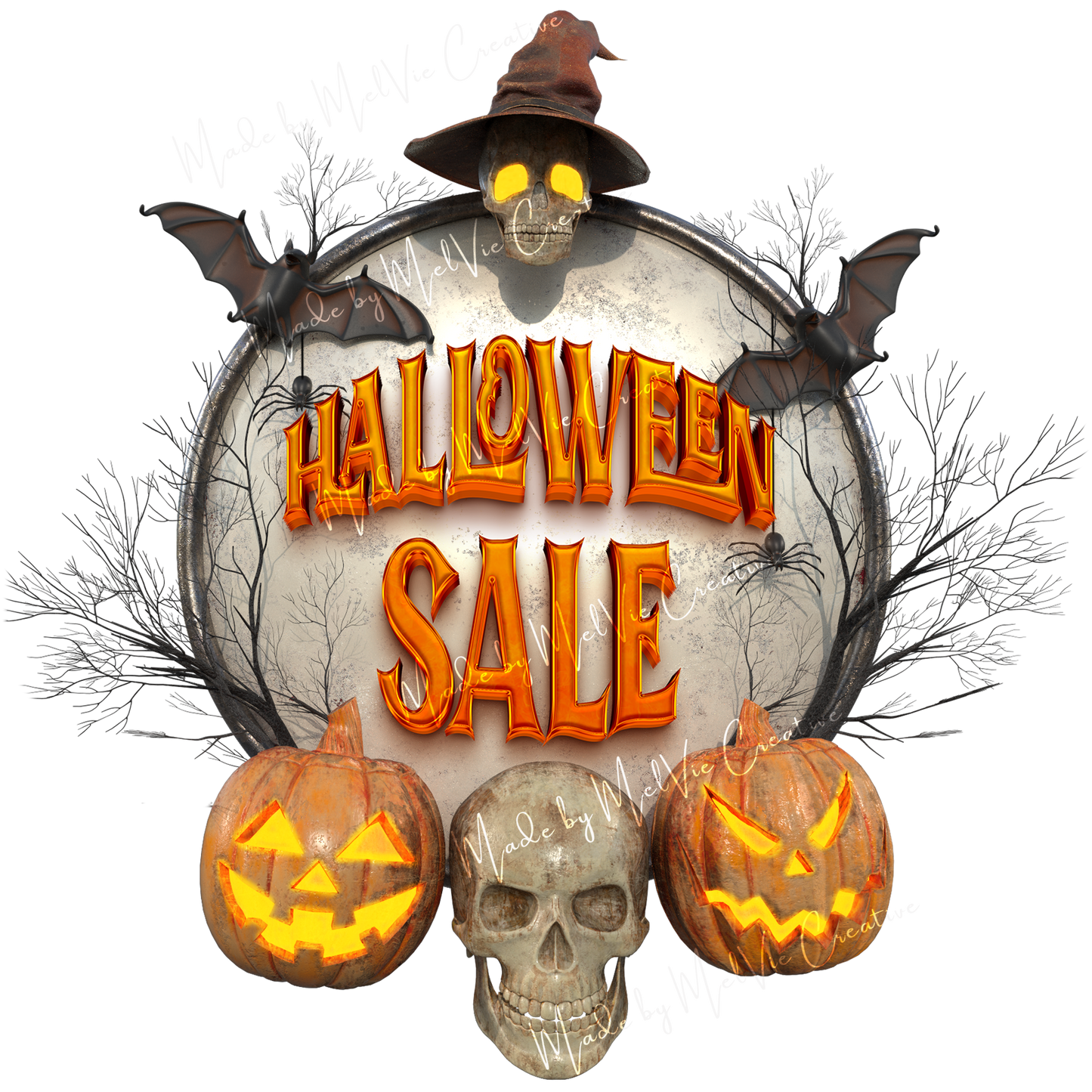 MelVie Halloween Store Signs PNG Bundle