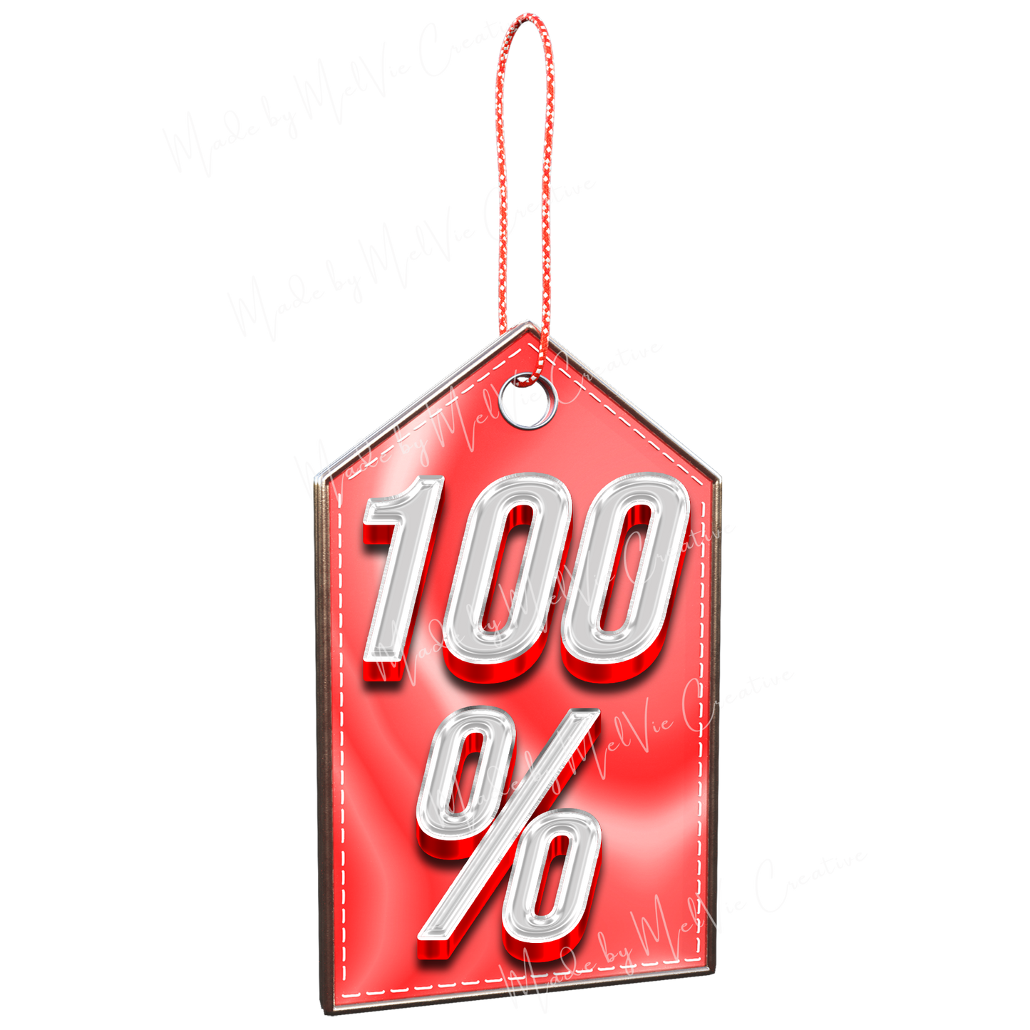 MelVie Red Price Tag Signs Sales and Discounts