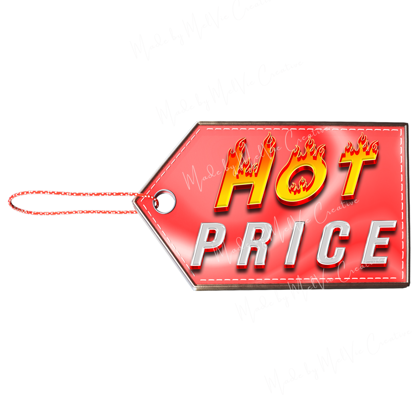 MelVie Red Price Tag Signs Offers and Prices