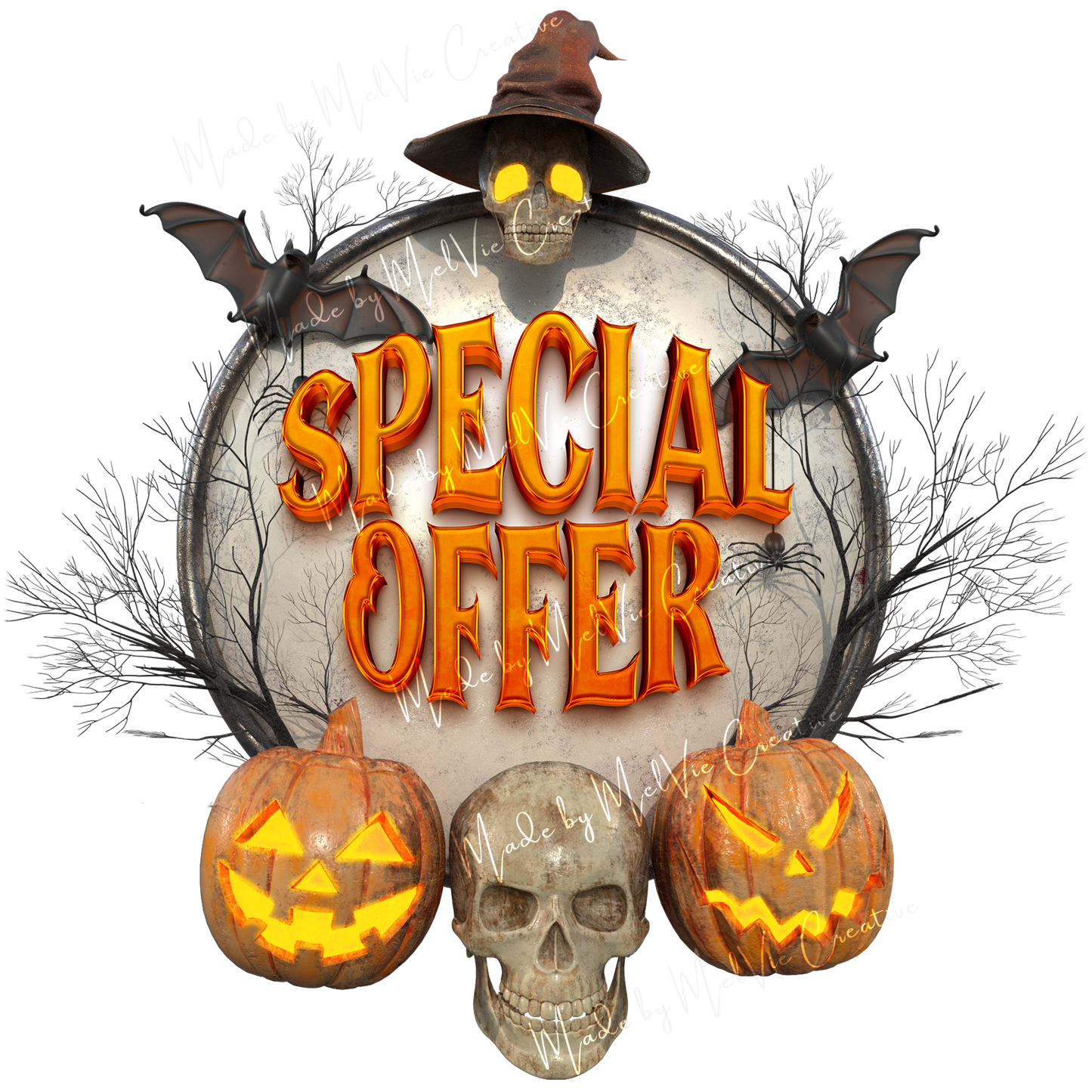 MelVie Halloween Store Signs PNG Bundle